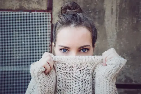 Woman with sweater